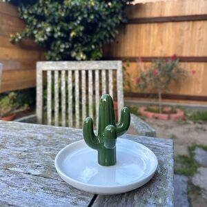 Green Cactus Ring Holder